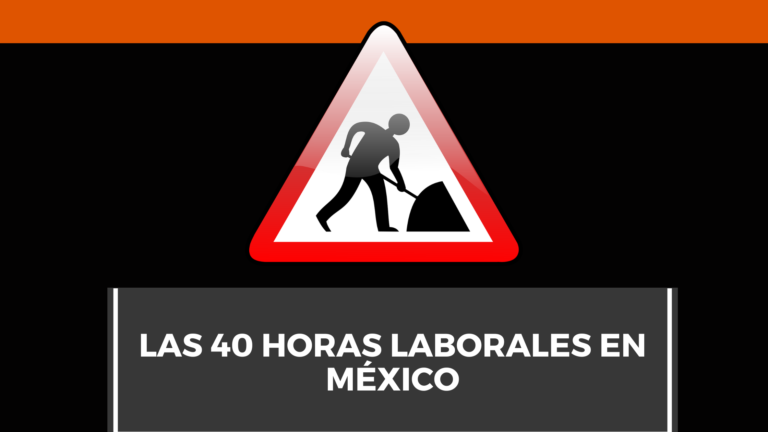 Infografía sobre la transición gradual de la jornada laboral en México de 48 a 40 horas entre 2026 y 2030.